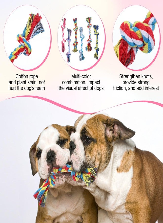 Dimeho 48 PCS Puppy Chew Toy Dog Rope Toys Cotton Knot Teething Toy Tug of War Dog Interactive Toys Multi Color for Small and Medium Dogs Newborn Pet Boredom Teeth Cleaning - Image 3